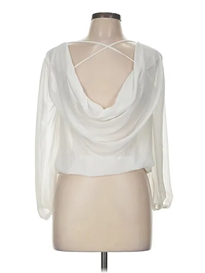 Pre-owned Unbranded 3/4 Sleeve Blouse In White