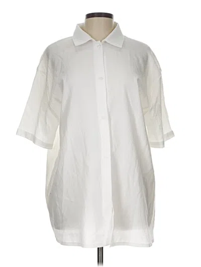 Pre-owned Unbranded 3/4 Sleeve Blouse In White