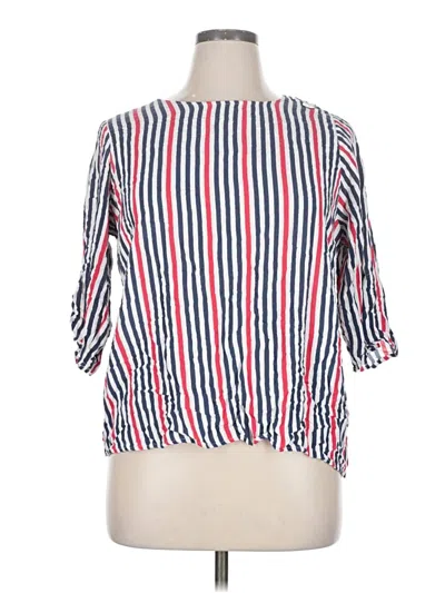 Pre-owned Unbranded 3/4 Sleeve Blouse In White