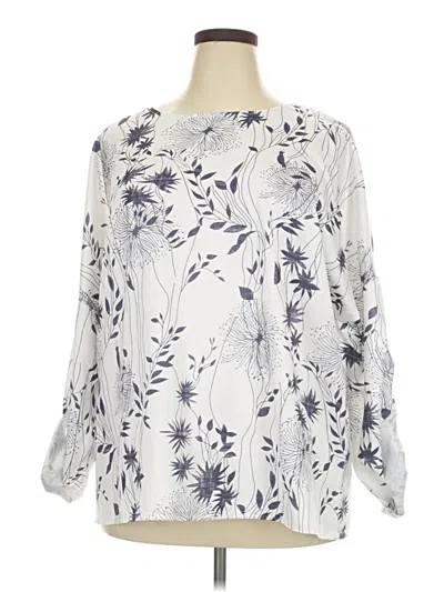 Pre-owned Unbranded 3/4 Sleeve Blouse In White