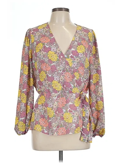 Pre-owned Unbranded 3/4 Sleeve Blouse In Yellow