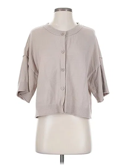 Pre-owned Unbranded 3/4 Sleeve Button Down Shirt In Gray