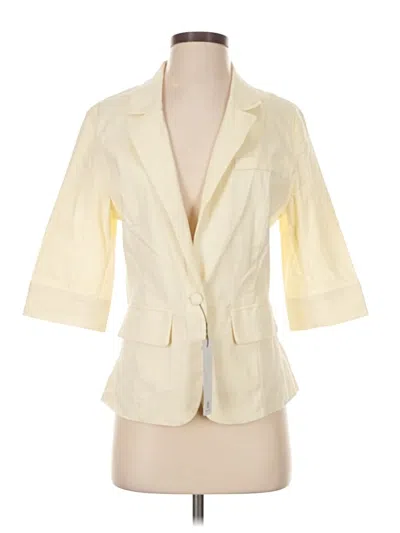 Pre-owned Unbranded 3/4 Sleeve Button Down Shirt In Ivory