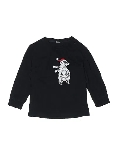 Pre-owned Unbranded Kids' 3/4 Sleeve T-shirt In Black