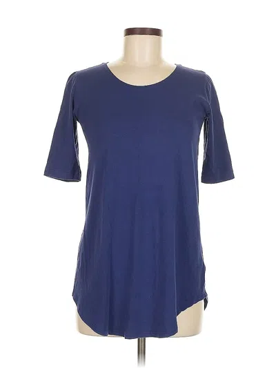 Pre-owned Unbranded 3/4 Sleeve T-shirt In Blue