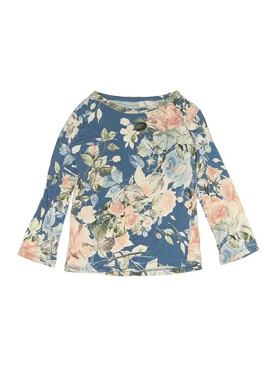 Pre-owned Unbranded Kids' 3/4 Sleeve T-shirt In Blue