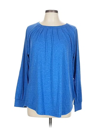 Pre-owned Unbranded 3/4 Sleeve T-shirt In Blue