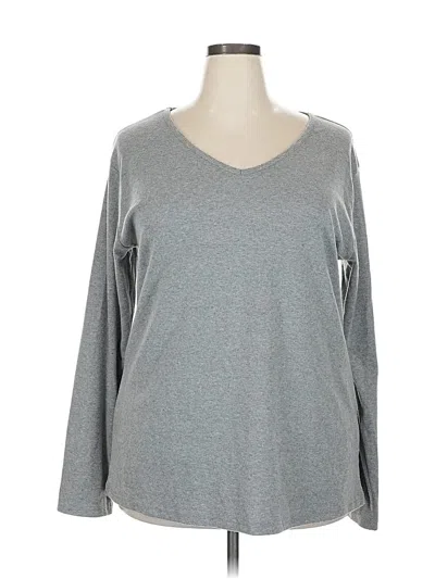 Pre-owned Unbranded 3/4 Sleeve T-shirt In Gray