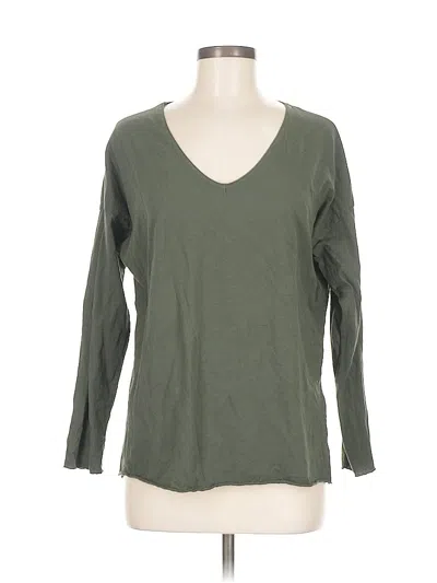 Pre-owned Unbranded 3/4 Sleeve T-shirt In Green