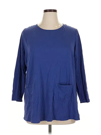 Pre-owned Unbranded 3/4 Sleeve T-shirt In Purple