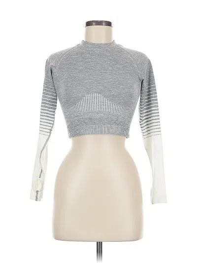 Pre-owned Unbranded 3/4 Sleeve T-shirt In Silver