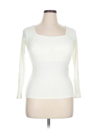 Pre-owned Unbranded 3/4 Sleeve T-shirt In White