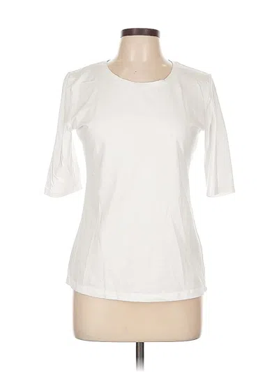 Pre-owned Unbranded 3/4 Sleeve T-shirt In White