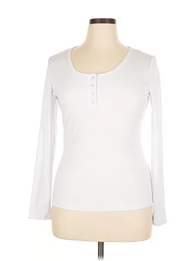 Pre-owned Unbranded 3/4 Sleeve T-shirt In White