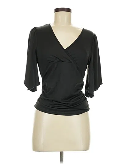 Pre-owned Unbranded 3/4 Sleeve Top Black Cowl Neck Tops