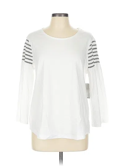 Pre-owned Unbranded 3/4 Sleeve Top Blue Boatneck Tops