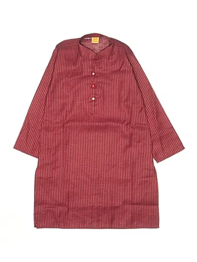 Pre-owned Unbranded Kids' 3/4 Sleeve Top Burgundy Tops