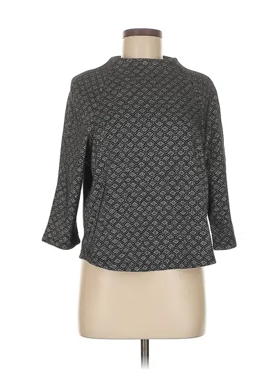 Pre-owned Unbranded 3/4 Sleeve Top Gray Mock Neckline Tops