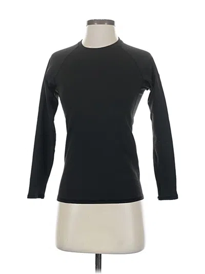 Pre-owned Unbranded 3/4 Sleeve T-shirt In Black