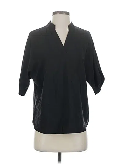 Pre-owned Unbranded 3/4 Sleeve T-shirt In Black