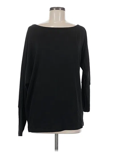 Pre-owned Unbranded 3/4 Sleeve T-shirt In Black