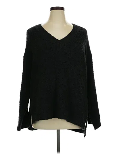 Pre-owned Unbranded 3/4 Sleeve T-shirt In Black