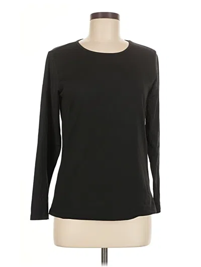 Pre-owned Unbranded 3/4 Sleeve T-shirt In Black