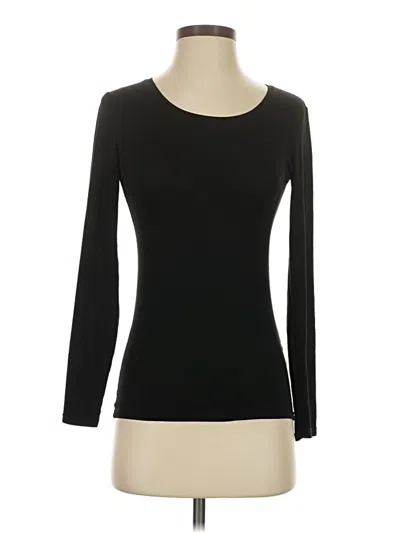 Pre-owned Unbranded 3/4 Sleeve T-shirt In Black