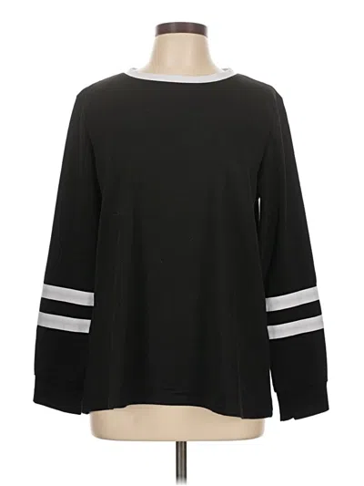 Pre-owned Unbranded 3/4 Sleeve T-shirt In Black