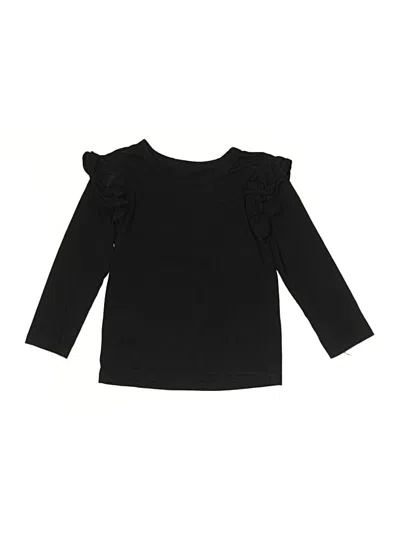 Pre-owned Unbranded Kids' 3/4 Sleeve T-shirt In Black