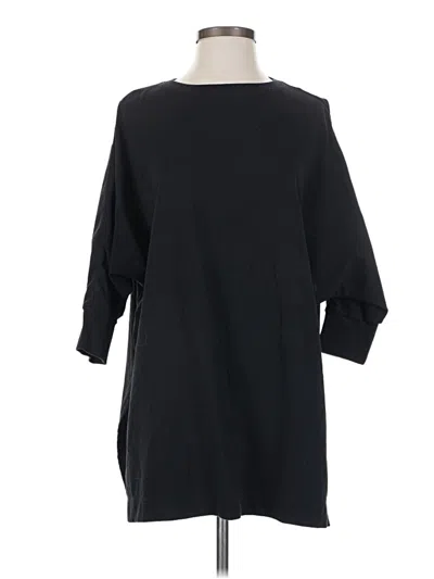 Pre-owned Unbranded 3/4 Sleeve T-shirt In Black