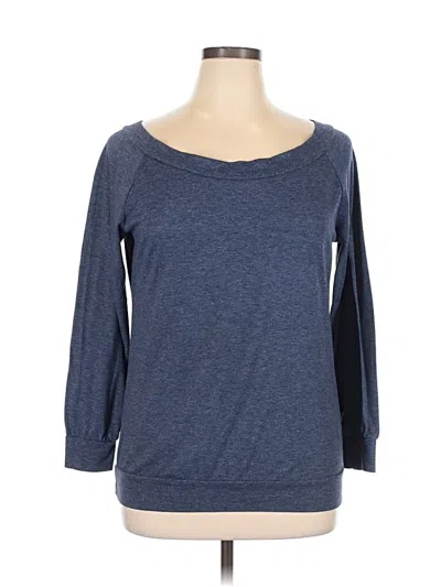 Pre-owned Unbranded 3/4 Sleeve T-shirt In Blue
