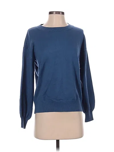 Pre-owned Unbranded 3/4 Sleeve T-shirt In Blue