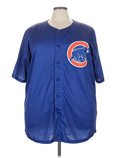 Pre-owned Unbranded 3/4 Sleeve T-shirt In Blue