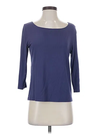 Pre-owned Unbranded 3/4 Sleeve T-shirt In Blue