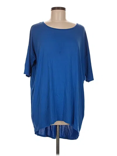 Pre-owned Unbranded 3/4 Sleeve T-shirt In Blue