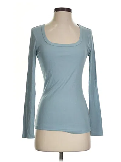 Unbranded 3/4 Sleeve T-shirt In Blue