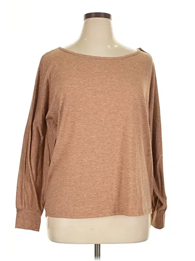 Pre-owned Unbranded 3/4 Sleeve T-shirt In Brown