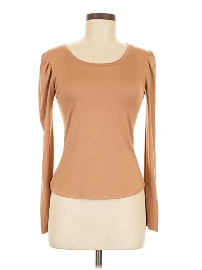 Pre-owned Unbranded 3/4 Sleeve T-shirt In Brown