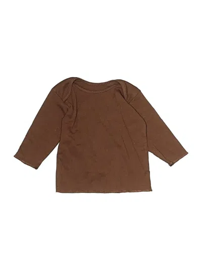 Pre-owned Unbranded Babies' 3/4 Sleeve T-shirt In Brown