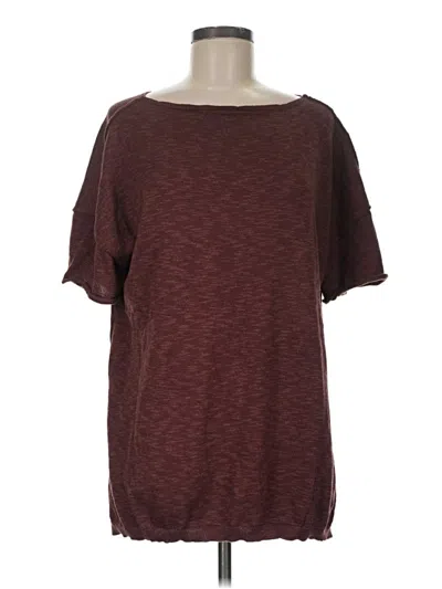 Unbranded 3/4 Sleeve T-shirt In Brown