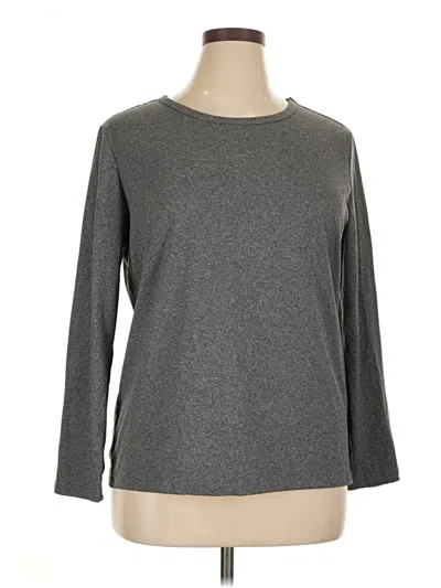 Pre-owned Unbranded 3/4 Sleeve T-shirt In Gray
