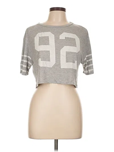Pre-owned Unbranded 3/4 Sleeve T-shirt In Gray