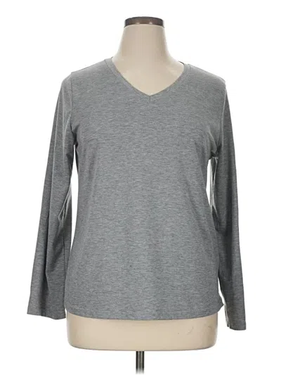 Pre-owned Unbranded 3/4 Sleeve T-shirt In Gray