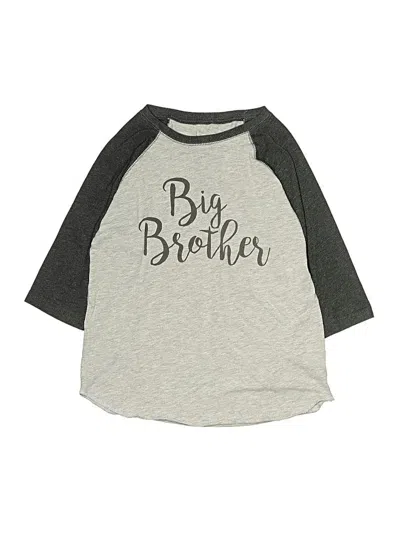 Pre-owned Unbranded Kids' 3/4 Sleeve T-shirt In Gray