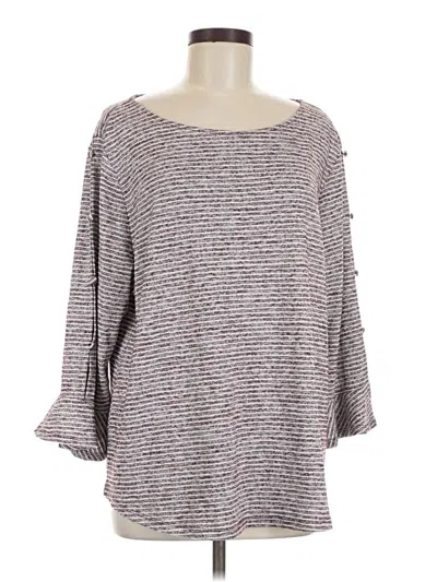 Pre-owned Unbranded 3/4 Sleeve T-shirt In Gray