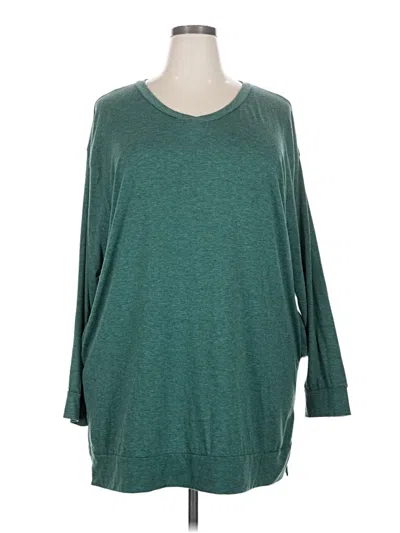Pre-owned Unbranded 3/4 Sleeve T-shirt In Green