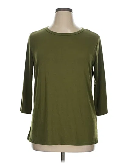 Pre-owned Unbranded 3/4 Sleeve T-shirt In Green