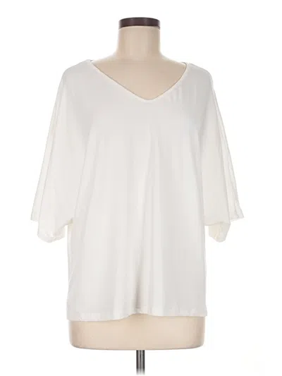 Pre-owned Unbranded 3/4 Sleeve T-shirt In Ivory