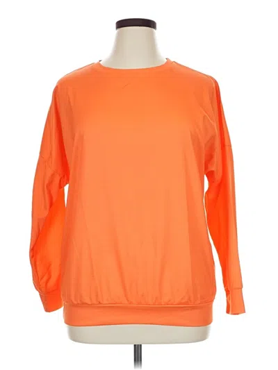 Pre-owned Unbranded 3/4 Sleeve T-shirt In Orange
